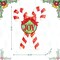 Set of 2 35.5"H Lighted Christmas Candy Cane Outdoor Décor with 60 Warm White LED Lights